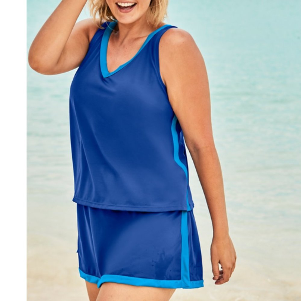 Nwt 2pc Swim Skirtini Tankini Set Swimsuits For All Woman Within